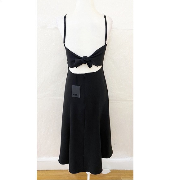 NBD Tie Me Down Black Cutout Midi Dress NWT - Picture 7 of 10